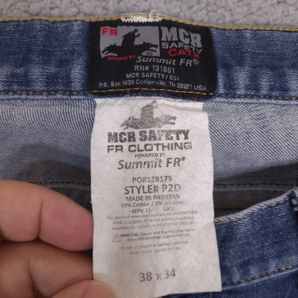 Summit FR Jeans Mens‎ 38x32 MCR Safety CAT2 PD2 Straight Flame Resist Workwear